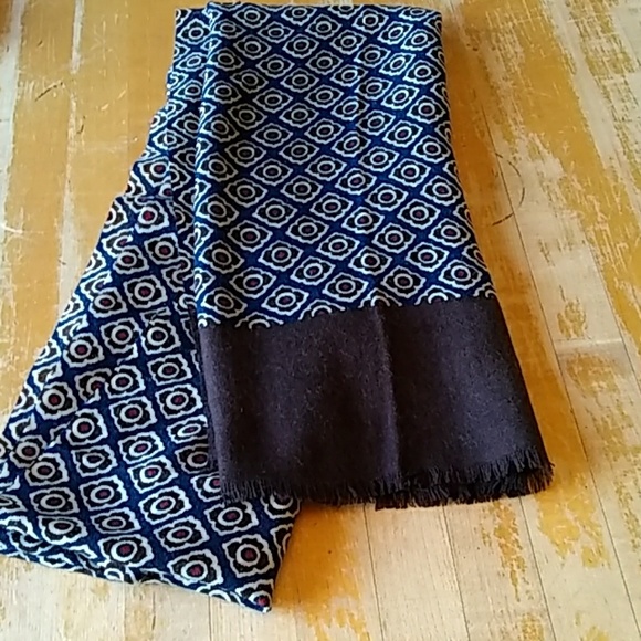 Calibrate Accessories - Calibrate lambswool wrap blues and browns Calibrate Accessories - Calibrate lambswool wrap blues and browns